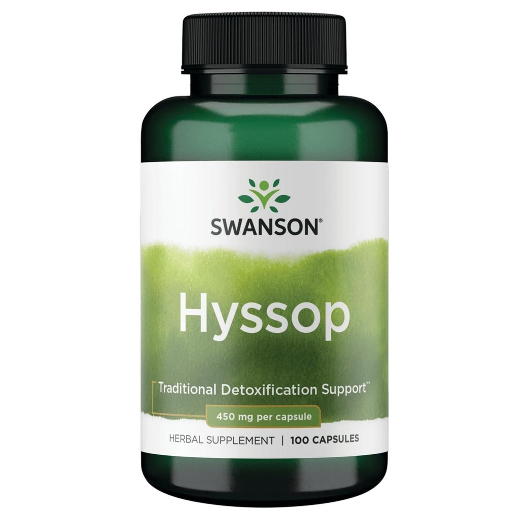Swanson Hyssop 450 Milligramme 100 Kapseln