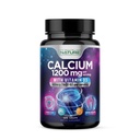 Calcium 1200mg mit Vitamin D3 für beste Absorption - Fortgeschrittene Knochenunterstützungsergänzung, 1200 mg Calciumcarbonat & 1600 IU Vitamin D3, langsame Freisetzung für Immununterstützung, leicht zu schlucken, 120 Tabletten