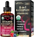 USDA Vitamine B-Complex B5 Acide pantothénique B12 méthylcobalamine B1 Thiamine B6 Pyridoxine B7 Biotine B9 Folic.
