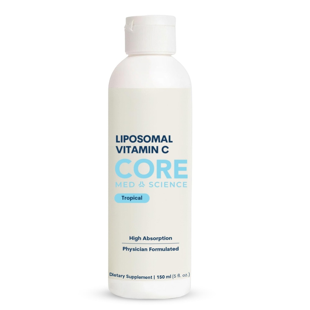 Nucleo Med Scienza Liposomal Vitamina C 1000mg Liquido - Formula originale, 5 Fl Oz - Integratore naturale di vitamina C non OGM - Booster di sistema immunitario per gli adulti - Supporta la formazione di collagene