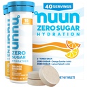 Nuun Zéro hydratation du sucre Comprimés électrolytiques - Sodium, Potassium, Chlorure, Calcium, Magnésium, Fruits légers et délicieux, Pas de sucre, Sans gluten, Vegan, Citrus mélangé 4 Pack (40 portions Total)