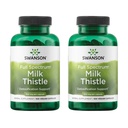 Swanson Full Spectrum Milk Thistle Liver Health Supplement for Adults Seeking Natural Detoxification and Antioxidant Support - 500 mg (100 Vegan Capsules, 2 Pack)