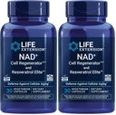 Lebensdauer NAD+ Cell Regenerator and Resveratrol Elite, NIAGEN Nikotinamid Ribosid, Trans-Resveratrol, Quercetin, Fisetin, für Langlebigkeit, Energie und oxidativen Stress, 30 vegetarische Kapsel
