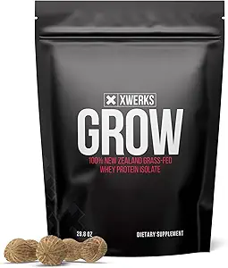 Xwerks cultivent 100 % de protéines de la Nouvelle-Zélande, 23g poudre de protéines isolates pures par portion, tout paléo naturel et Keto Friendly, sans soja sans gluten facile à digérer, beurre d'arachide, 30 portions