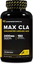 Primaforce CLA 2400 mg par portion (180 softgels) - Max CLA - pour hommes et femmes, sans stimulation, sans OGM et sans gluten