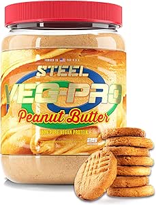 Suppléments en acier Poudre de protéines végétaliennes, beurre d'arachide, 25 portions (1,65lb)