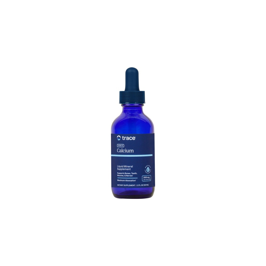 Trace Minerals Ionic Calcium - Supplément pour soutenir la santé et la force osseuses - Supplément de calcium pour aider la santé dentaire et nerveuse - Soutien Absorption minérale et densité osseuse - 2 fl oz (environ 48 portions)