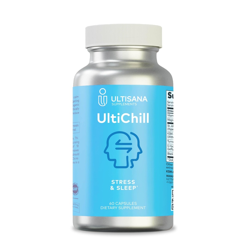 Stamina Antioxidant & Stress Relief Supplement | per potenziato Mood, Boost Energy, Immune & Sleep Support | Vitamina B12 & B6, Ashwagandha, Turmeric, 5-HTP & More | Non-GMO, 60 capsule