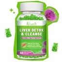 Milchdistelgummis für Erwachsene Kinder. Leberreiniger Detox-Reparatur-Gummien, Milchdistle-Extrakt-Ergänzung für Leber Unterstützung Verdauungs-Antioxidans, 60ct Apple Flavor