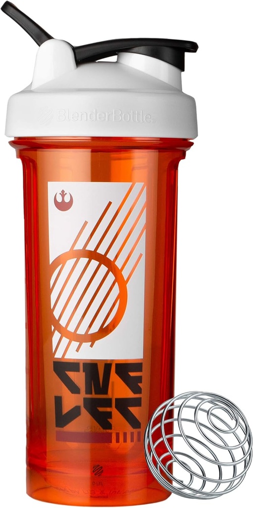 BlenderBottle Star Wars Shaker Bottle Pro Serie Perfekt für Protein Shakes und Pre Workout, 28-Ounce, Rebel Badge