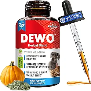 Difesa naturale Intestinale per cani e gatti – Herbal Cleanse con Wormwood, Noce Nera – Promuove sano Gut & Flora Balance – Advanced Broad Spectrum Formula