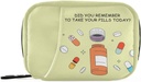 Naanle 7 Day Pill Case Bag - Tragbare Wöchentliche Pille Organizer mit Reißverschluss, kompakte Größe für Vitamin Supplement Halter
