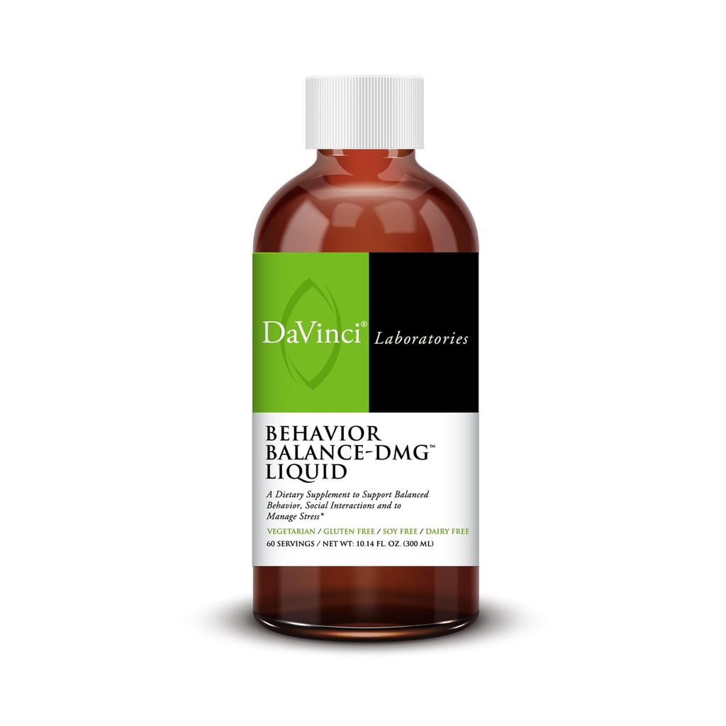 DAVINCI Labs - Verhaltensbilanz - DMG Liquid - Eine Nahrungsergänzung zur Unterstützung des Gleichgewichtsverhaltens und des Drucks - 10.14 Fl Oz (60 Servietten)