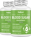 Sucre de sang - Formule avancée avec Melon amer, Ashwagandha, cannelle, chrome, magnésium, vitamines, acide alpha lipoïque, poivre Cayenne & plus . Pack 2