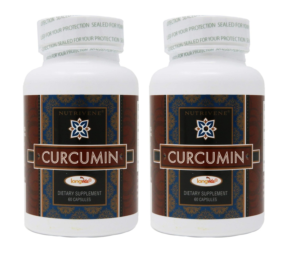 2-Pack Curcumin Longvida par Nutrivene (500 mg, 60 capsules)