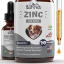Zinc pour chiens - Supplément de Zinc pour chiens - Aide à soutenir la santé de la peau, du manteau, de la santé immunitaire et plus - Zinc pour chiens - Supplément de peau et de manteau pour chiens - Supplément de peau et de manteau pour chiens - 1 fl oz - Bacon Flavor