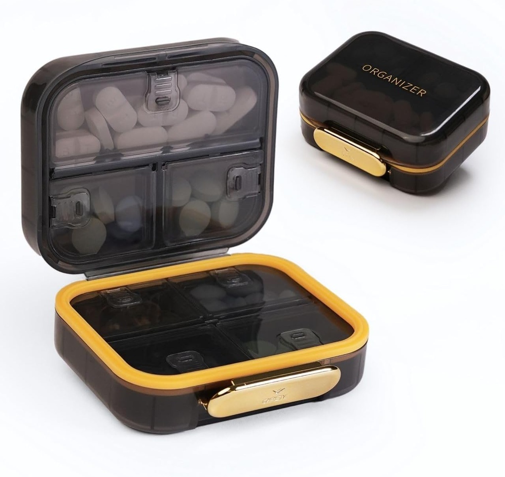 Bexeen Medizin Pille Organizer Reisen Süße Pille Container Kleine Pille Box für Geldbörse Mini Pille Fall Portable Vitamin Halter Organizer Kompakte Reisegröße Medizin Tägliche Tasche Apotheke für Supplement