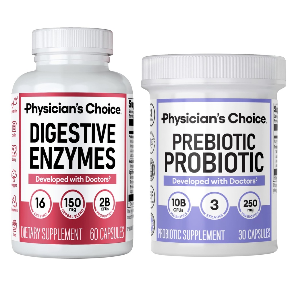 CHOIX du médecin Prébiotique-Probiotique + Multienzymes digestives 60CT - Ensemble de santé digestive