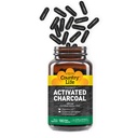 Country Life Activated Organic Coconut Charcoal Capsules, 260mg – Natural Charcoal Supplement for Gas and Bloating Relief, Glutenfrei, 180 Vegan Capsules