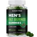 Fat Burner Gummis für Weight Loss | Green Tea, Green Coffee Bean, Garcinia Cambogia & Ketone | Belly Fat Burner für Männer Weight Loss Gummies | Apple Flavored, Pectin-Based | 60 Gummies