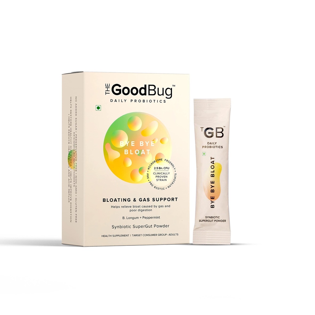 Prebiotico + Probiotic Gut Sanità Bloating Rilievo per Uomini & Donne - Aiuta con Gas, Bloat & Salute Digestiva - Aumenta l'immunità con Menta piperita & Inulina, Polvere di fibra Synbiotica, 2.5 Bn CFU - 30 giorni Confezione