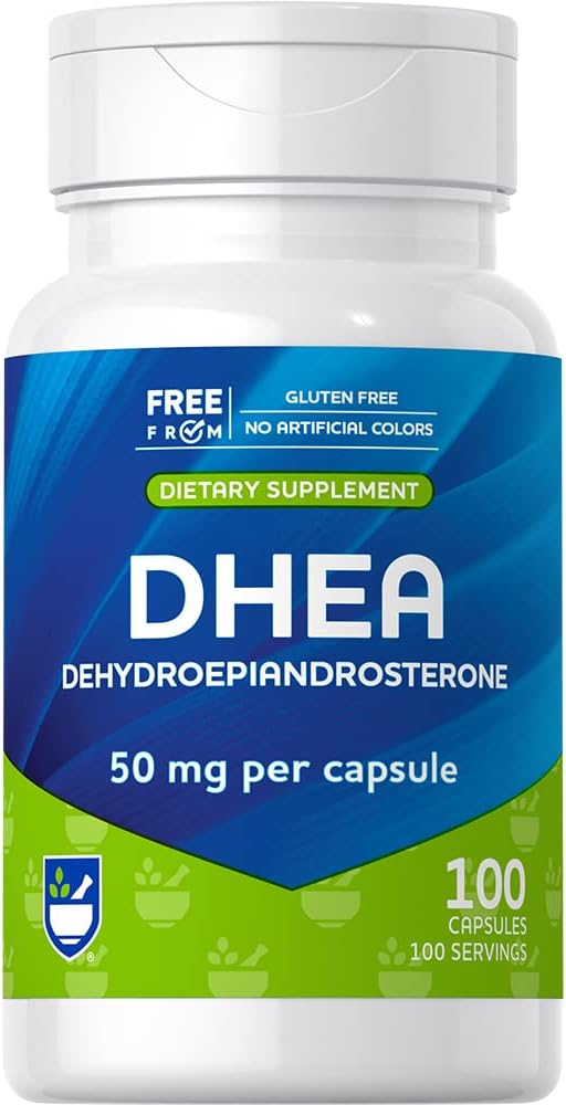 Rite Aid DHEA Kapseln 50mg, 100 Count, für Hormon Balance, Immun- & Herz-Kreislauf-Gesundheit und Anti-Aging, fördert gesunde Stimmung & Wohlbefinden