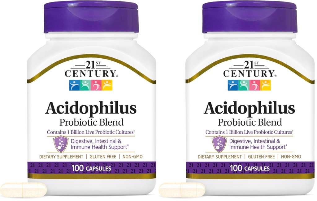 21st Century Acidophilus Capsule, 100 Count (21339) (Pack of 2)