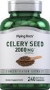Piping Rock Celery Seed Extract Kapseln | 2000mg | 240 Count | Konzentrierte Kräuterergänzung | Non-GMO, Glutenfrei