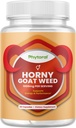 Pure Horny Goat Weed Extract with Maca Powder – Supporto immunitario – Aiuta ad aumentare l'azionamento e la stamina – Booster per gli uomini e le donne Tongkat Ali Plus L-Arginina aumenta l'energia – 60 capsule