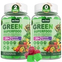 Super Greens Gummis, Greens Superfood Powder Alternative w/Spirulina, Chlorella, Prebiotic Fiber, Probiotic, Fruit Veggie, Daily Fruit Vegetable for Digestive & Gut Health, Immunität, Fokus, 120 Cts