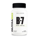 NutraBio Biotin (Vitamin B-7) Beilage, 5000mcg - Kann helfen, gesundes Haar, Haut und Nägel zu fördern, 90 Gemüsekapseln