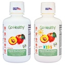 Vai sano multivitaminico per bambini, bambini (1 bottiglia) e multivitaminico per le donne, uomini e adolescenti (1 bottiglia) Vegan, Bundle