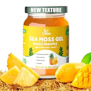 18.5 OZ Sea Moss Gel Fragola Flavor - Gel Seamoss naturale con 92 minerali e vitamine - Non-GMO, Senza glutine, Vegan - Supporto immunitario