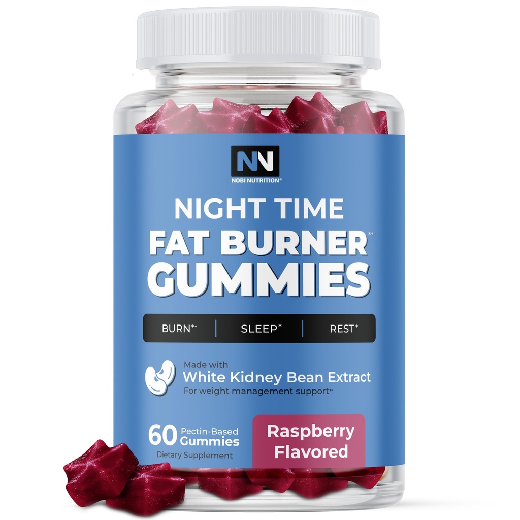 Nuit Fat Burner Gummies, Soutien du sommeil et supplément de perte de poids.