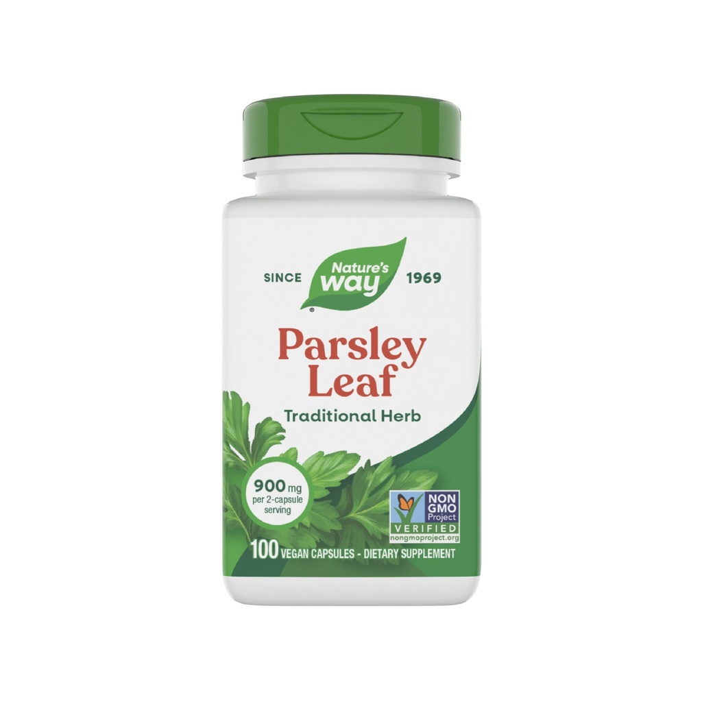 Nature's Way Premium Kräuterparsley Blatt liefert Chlorophyll, 100 Vegan Kapseln
