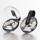 Kleiner Pillen-Gehäuse, niedliche Pillen-Box für Geldbeutel und Tasche, 4 Kompartment abnehmbare Pillenhalter, Portable Travel Pille Organizer für Vitamine, Ergänzungen, Fischöle (schwarz)