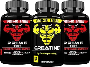Prime Labs Prime Test (2-Pack) + Capsule Creatine (120 ct)
