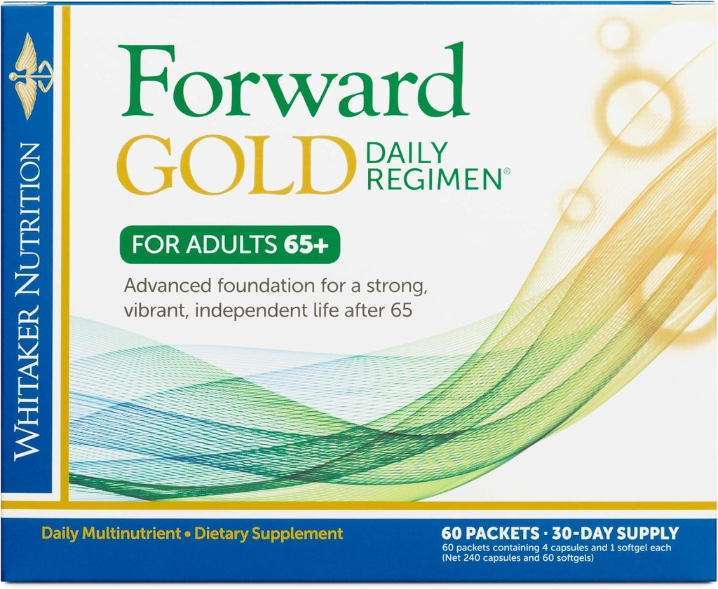 Supplemento di vitamina Multi-Nutriente del Regime Quotidiano d'Oro del Dr. Whitaker per gli adulti 65+, 60 Packets (30-Day Supply)