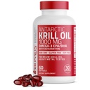 Bronson Antarctique Krill Oil 1000 mg avec Omega-3s EPA, DHA, Astaxanthin et Phospholipides 60 Softgels