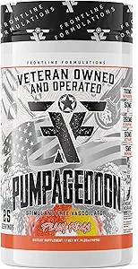Pumpageddon, Non Stim Pre-Workout Powder, Esplosive Workouts, Endurance Insane, Skin Spaccatura Pompe, Veteran Owned and Operated, Imballaggio Vary May (25 Serve, Anelli di pesca)