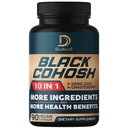 Black Cohosh Supplement - 3 mesi per Menopause & Immune Health - Blend of 12 Potent Herb Include Dong Quai, Chasteberry, Wild Yam, Red Clover, Black Pepper & Others - 90 Vegan Capsule