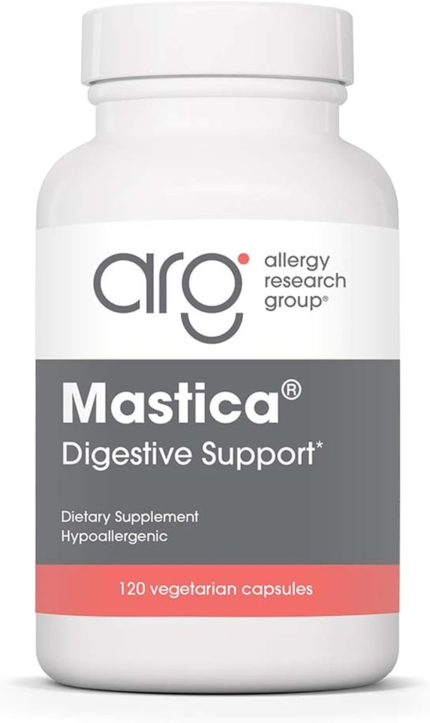 Gruppo di ricerca allergia Mastica - capsule di gomma di mastica, supplemento di salute digestiva per adulti, capsule di resina di mastice per il supporto della salute del fegato - 120 conte