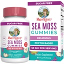 MaryRuth Organics Gummies Sugar Free Made with Irish Sea Moss for Gut Health and Immune Support Formulato per adulti e bambini Età 4+ Vegan Non OGM Gluten Free | 60 Count