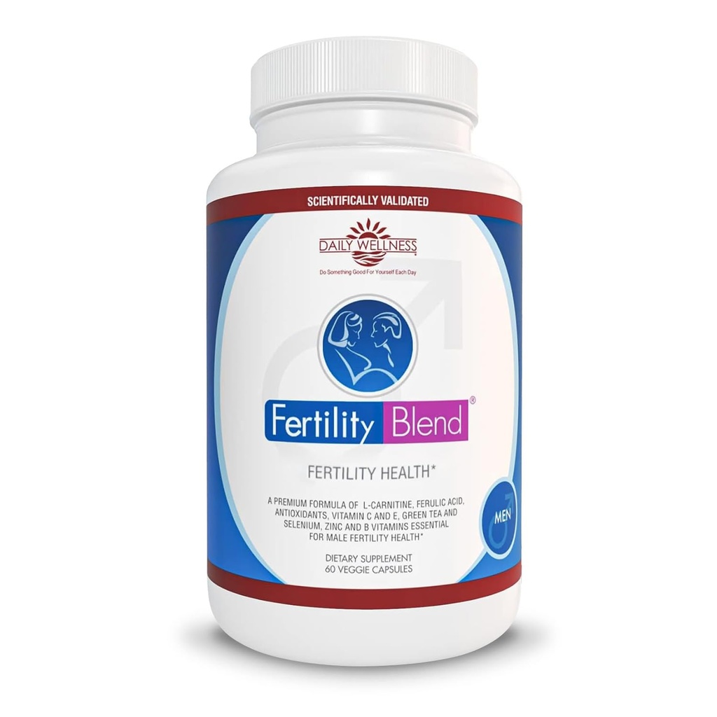 Wellness quotidien pour les hommes - Suppléments de fertilité pour les hommes, pilules de mélange de vitamine - Comte masculin pré-conception pour lui - Suppléments de fertilité pour les hommes - 60 Capsules, 1 Pack