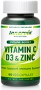 Immune Boost Complex – Vitamina C 900mg, D3 2.500 IU & Zinc 25mg per il supporto del sistema immunitario, 72 Veggie Caps | Innervis Nutrition