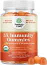 Natures Craft Vegan Organic Immune Support Gummis - D3 Zink und Vitamin C Gummis für Erwachsene Immunität - Organisches Vitamin D für Erwachsene Immununterstützungsergänzung Glutenfrei & Non-GMO (60 Servietten)