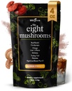 Extrait de poudre de champignons vert KIKI 8 - Complexe adaptogène 4 oz pour café et smoothies - Lion's Mane, Chaga, Reishi, Cordyceps, Maitake, Shiitake - Focus et énergie