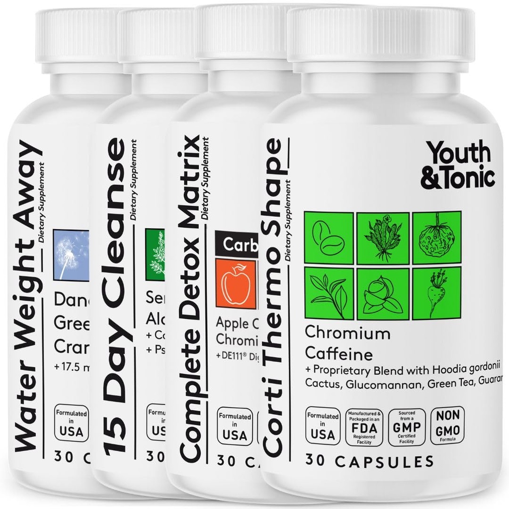 Young & Tonic CortiThermo Forme Detox Cleanse Kick Off Gestion du poids - 120 pilules