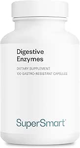 Supersmart - Enzimi digestivi (alta potenza) - 15-in-1 Multi Enzimi Supplemento - con Lipasi, Bromelain, Amylase, Lactase, Protease, Invertase | Non-GMO & Gluten Free - 100 capsule di rilascio ritardate