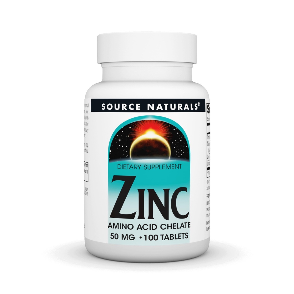 Quelle Naturals Zink Aminosäure Chelat - 50mg - 100 Tabletten